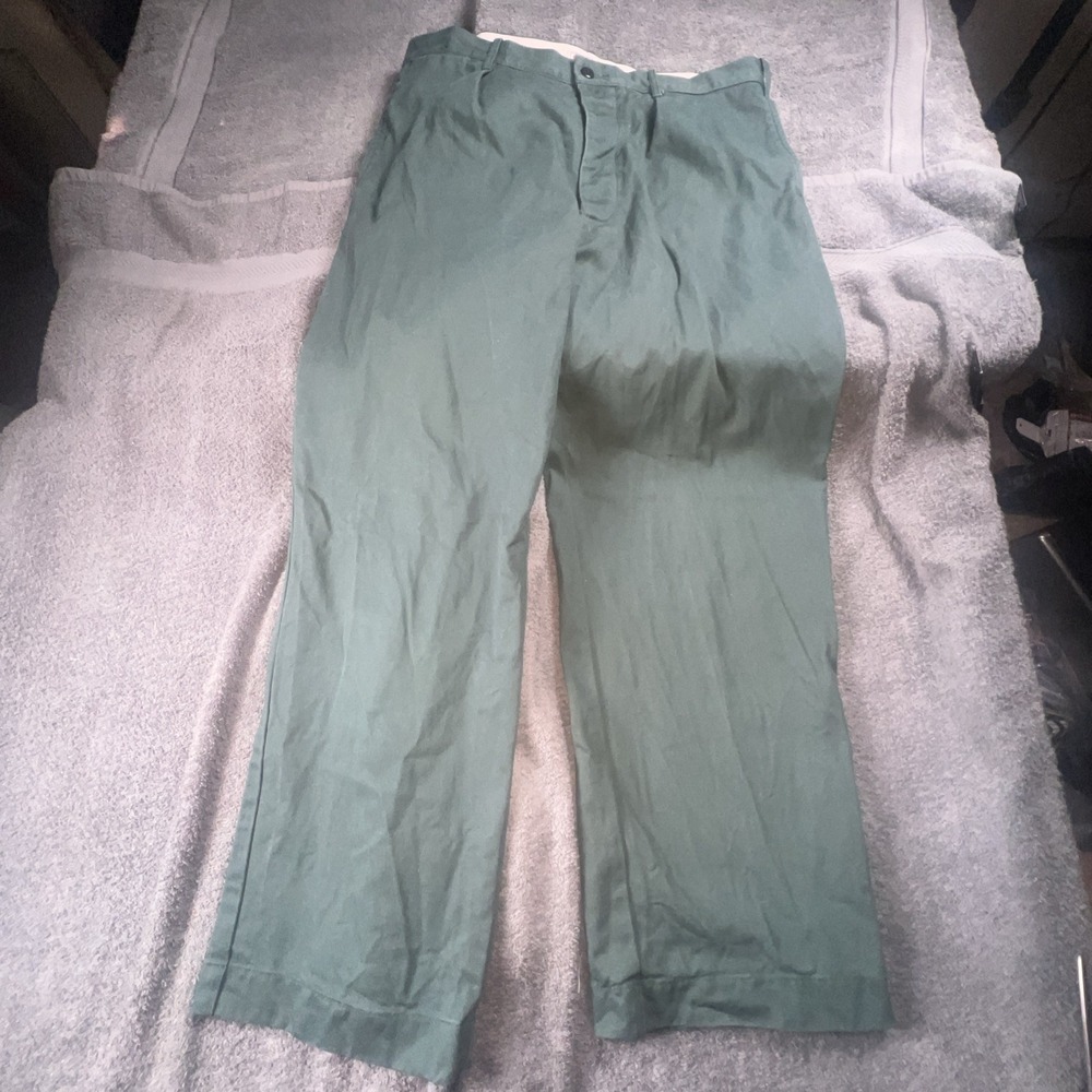 Wallace & Barnes Pleated Creased Work Pants in Heavyweight Twill men 33X30